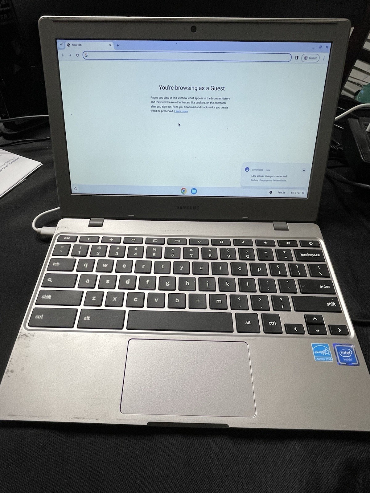 Samsung Chromebook 3 11.6” Intel Celeron Laptop Chrome OS No Charger – Tested