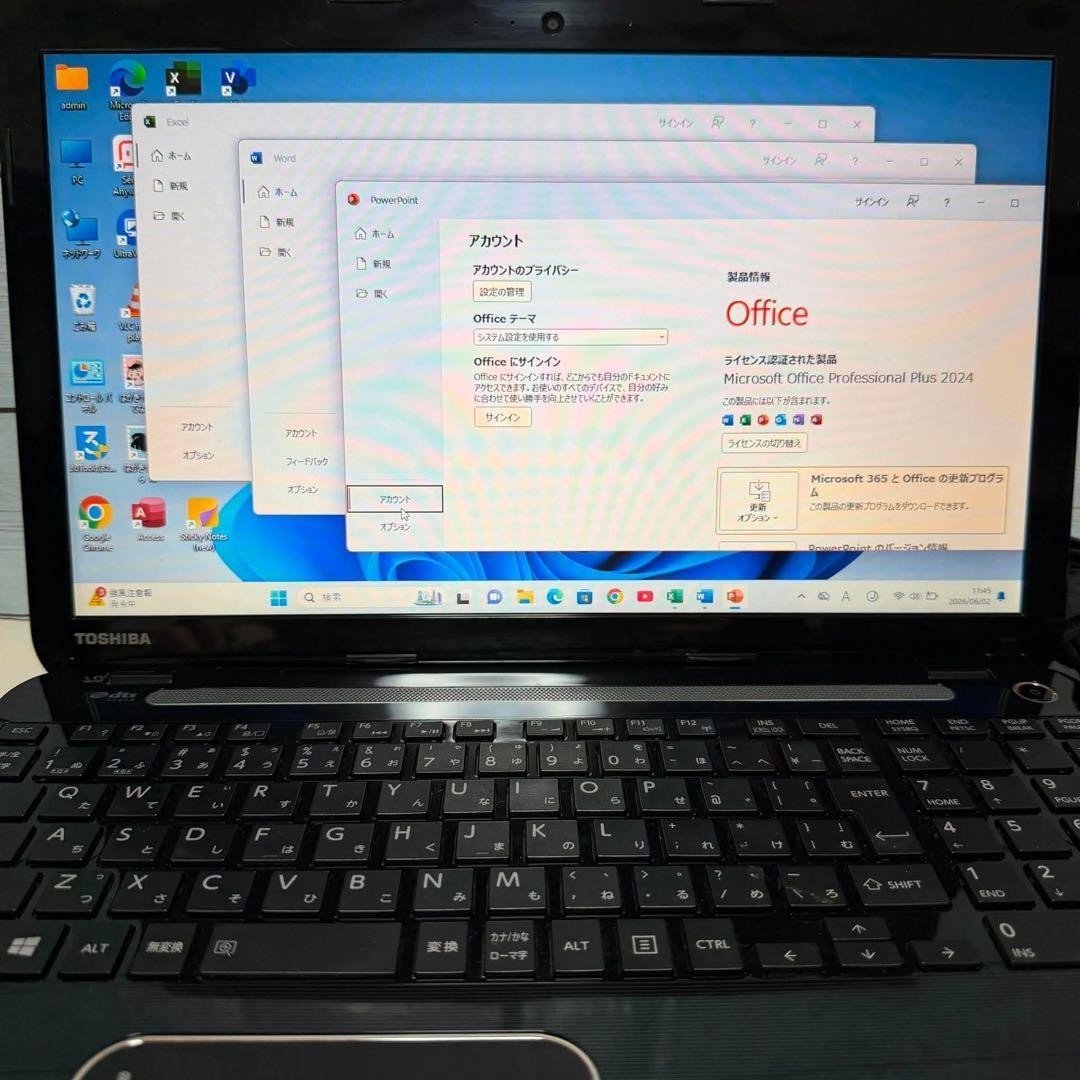 TOSHIBA Dynabook Laptop Windows 11 Pro 64 bit Core i5 SSD 128GB Black Used Japan