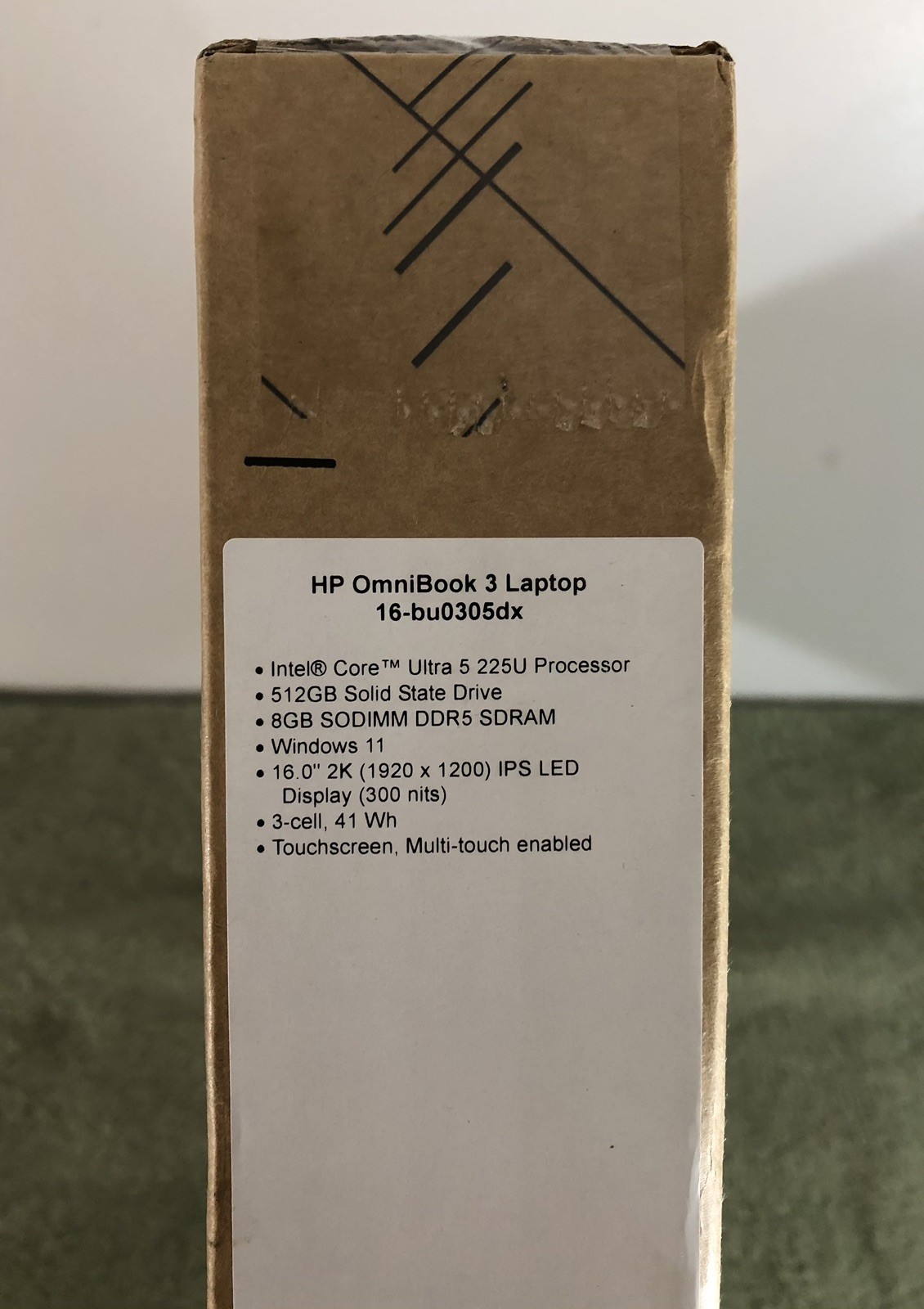 New HP OmniBook 3 16-BU0305DX 16″ Core Ultra 5 225U 3.3GHz 8GB RAM 512GB SSD