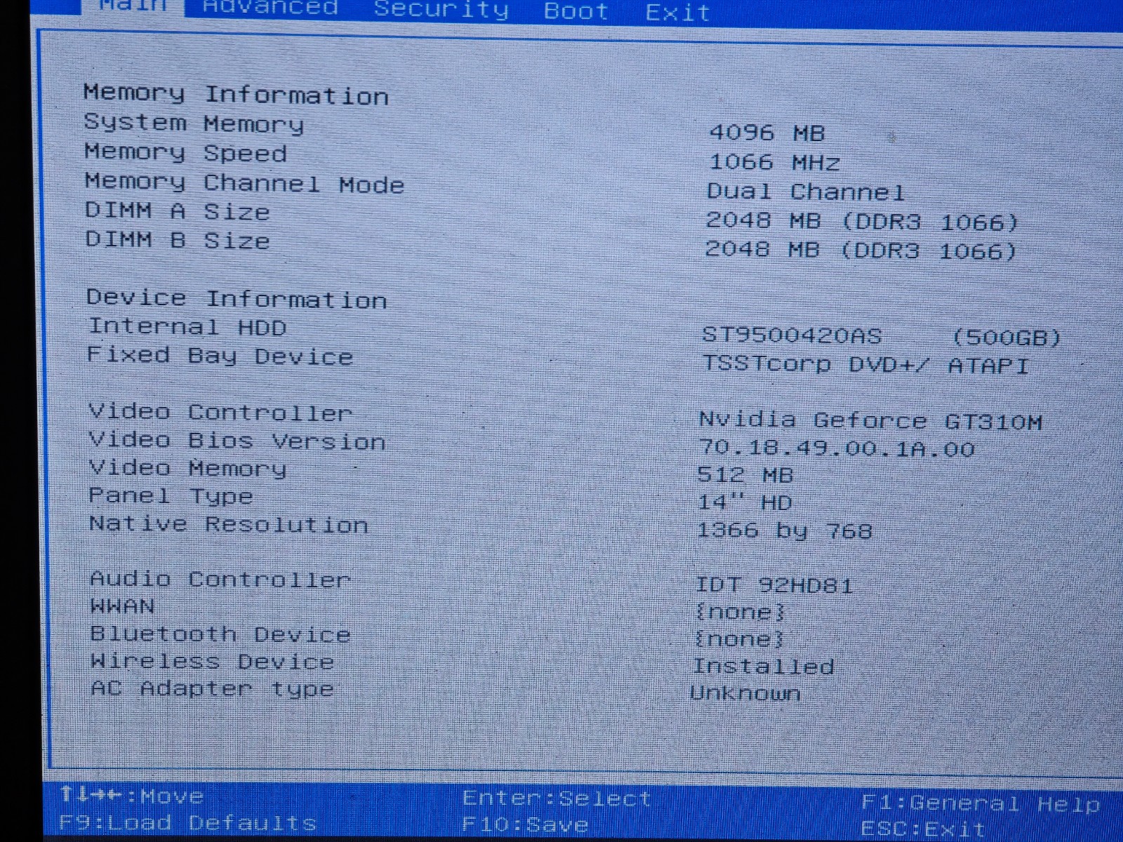 Dell Vostro 3400 – 500GB HDD, 4GB RAM, Intel i7 M640, Nvidia GT310M; NO WIFI