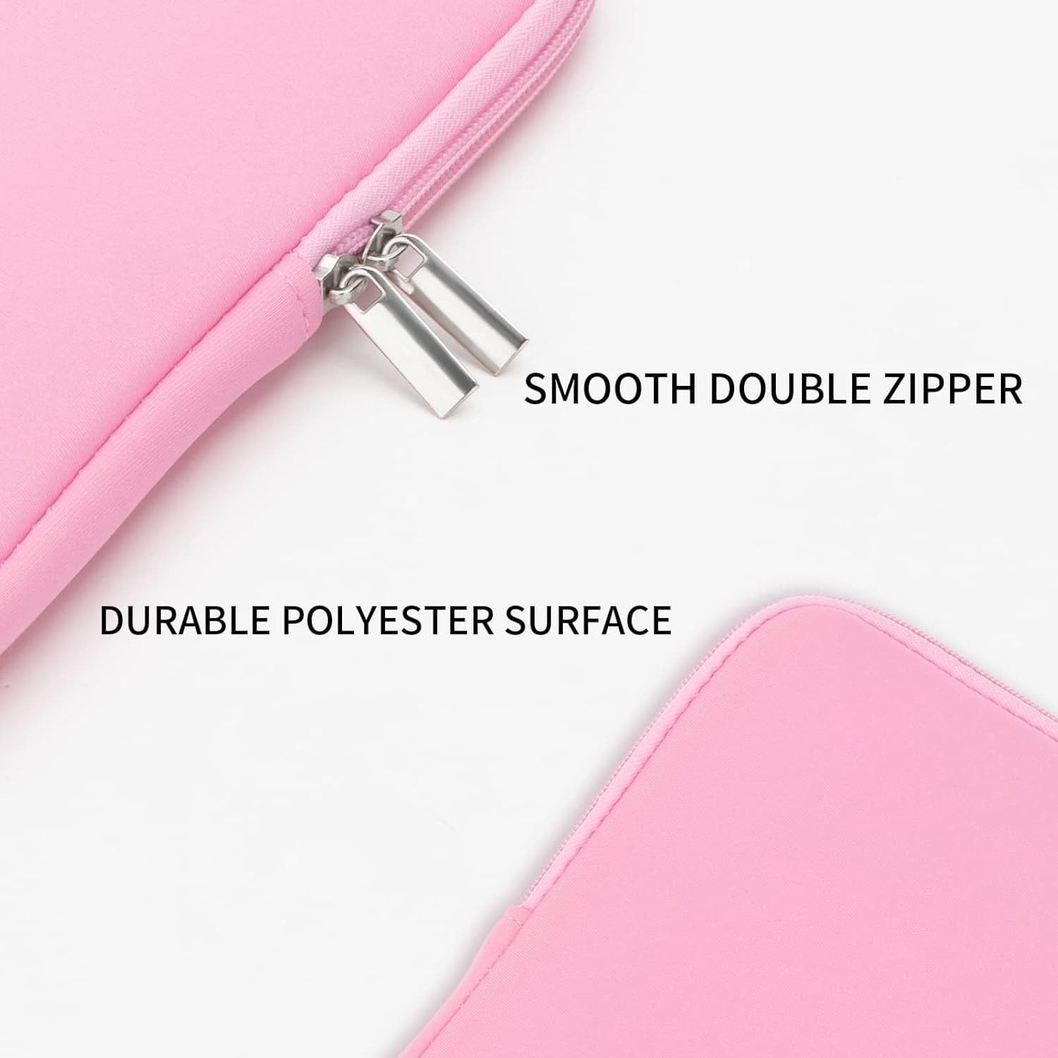 14 Inch Laptop Sleeve Case Protective Soft Padded Zipper Cover Carrying Bag Pink