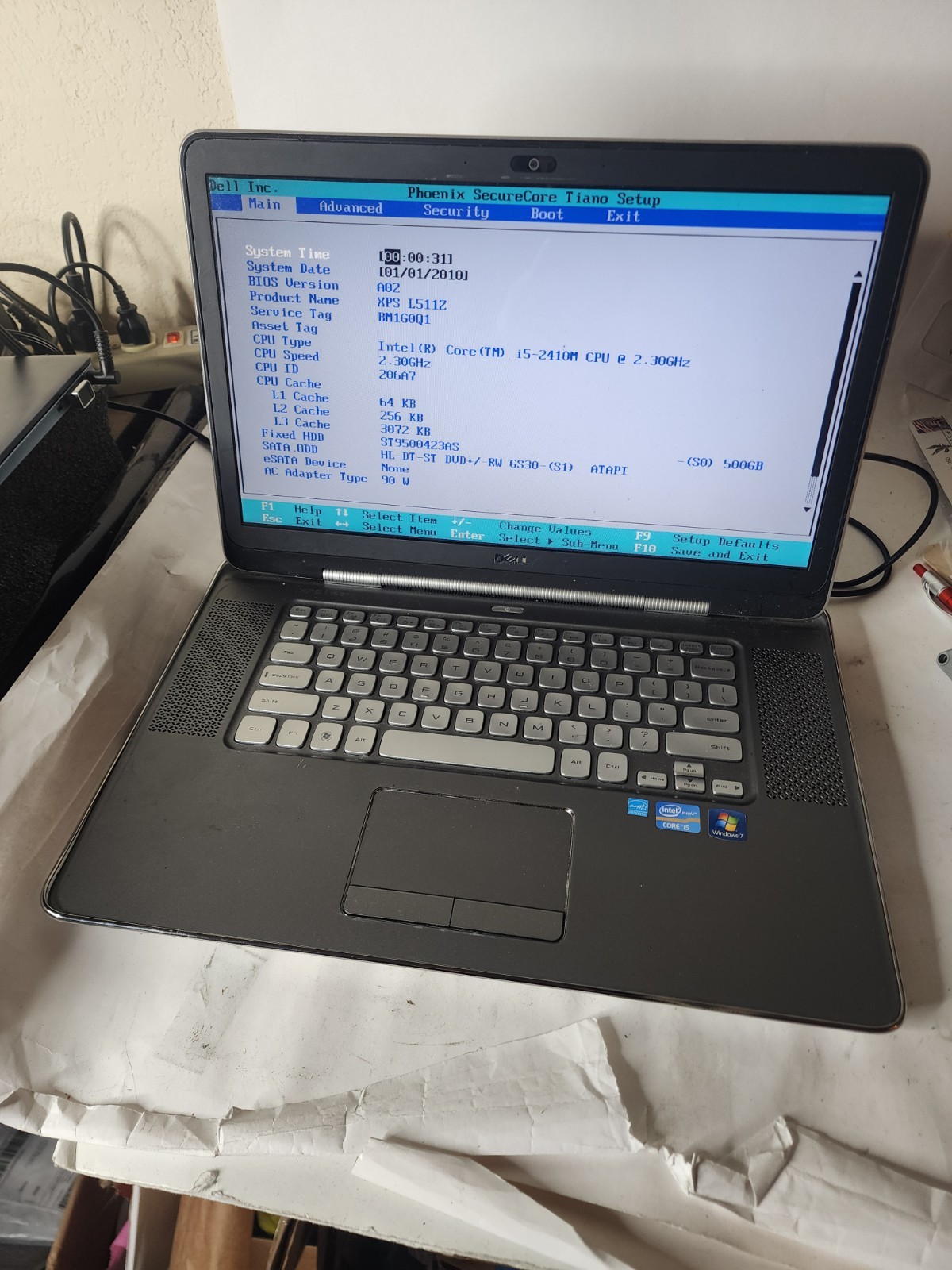 Dell XPS 15z L511Z 15.6″ Laptop Intel Core i5-2410m@2.30ghz, 6Gb Ram, 500GB HD