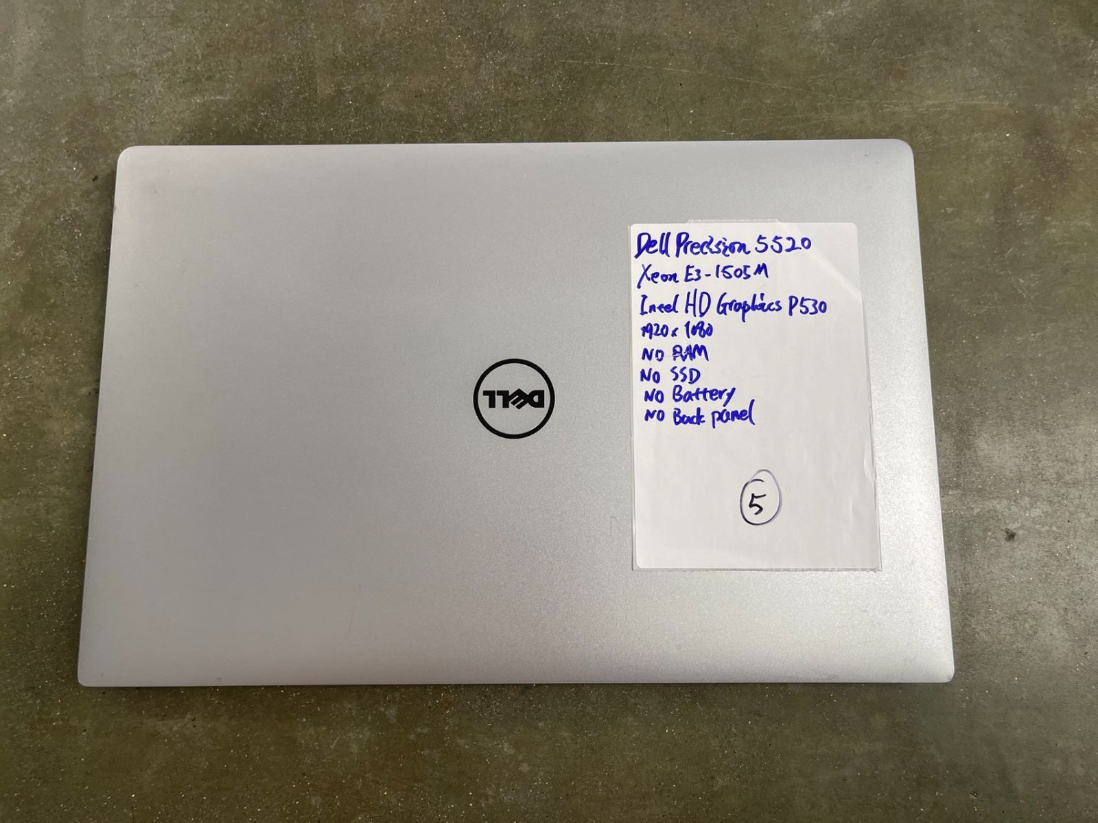 LOTX6 Dell Precision 5520 15.6″ Xeon E3-1505M M1200 SCREEN MOTHERBOARD READ