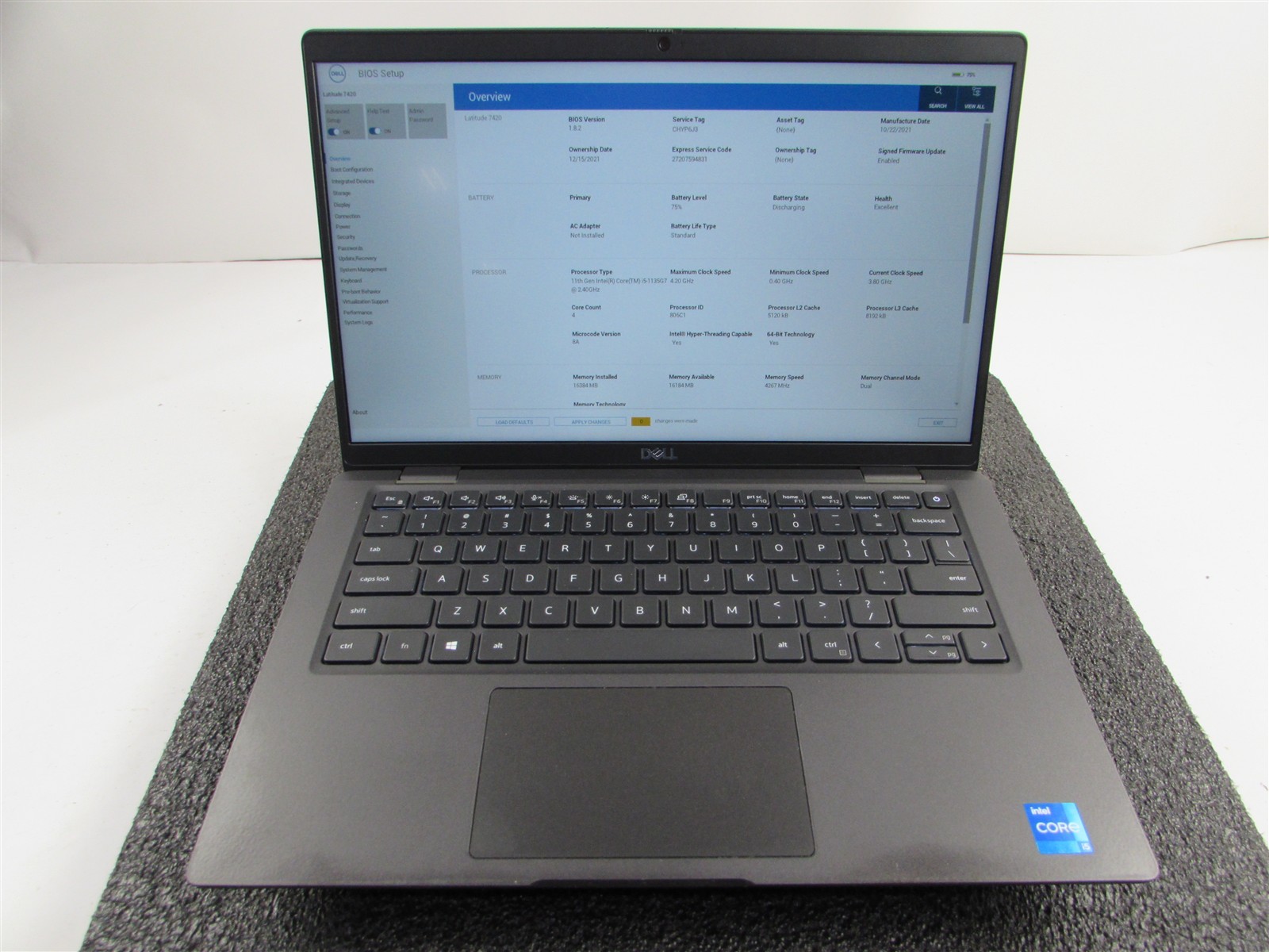 DELL LATITUDE 7420 (ULTRABOOK) FHD CORE I5-1145G7 256GB SSD 16GB RAM NO O.S