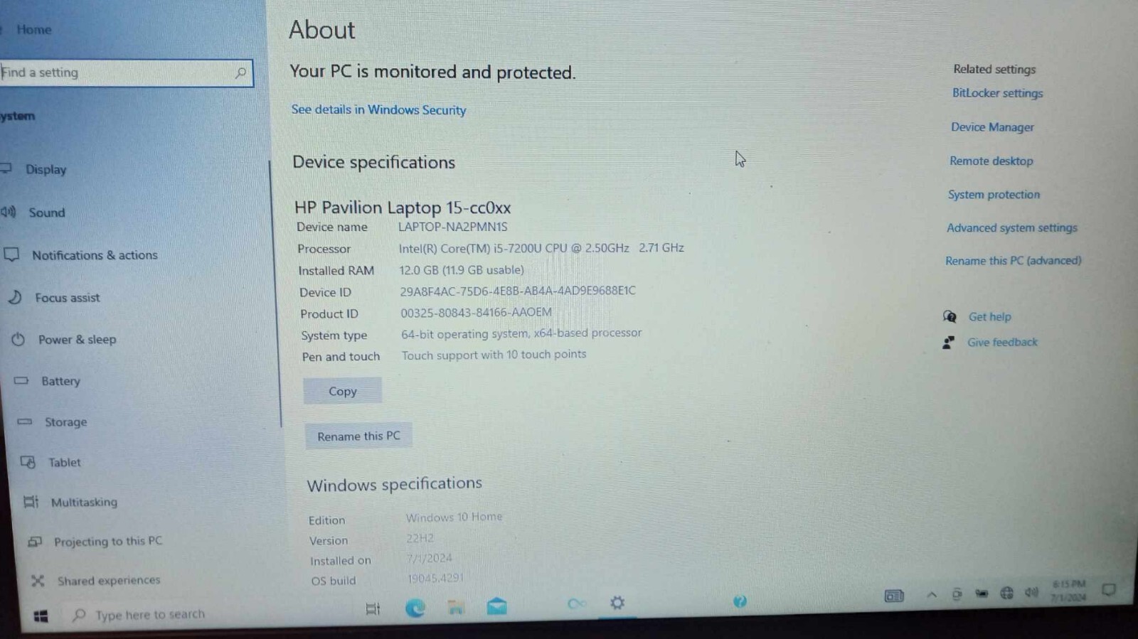 HP Notebook 15-f272wm 15.6″ (500GB HDD, Intel Pentium, 2.16GHz, 4GB) Laptop -…