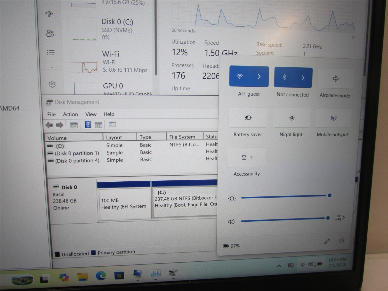 Dell Latitude 5510 i5-10310U 1.7GHz 16GB RAM 256GB NVME 15.6″ Win 11 Home DMG