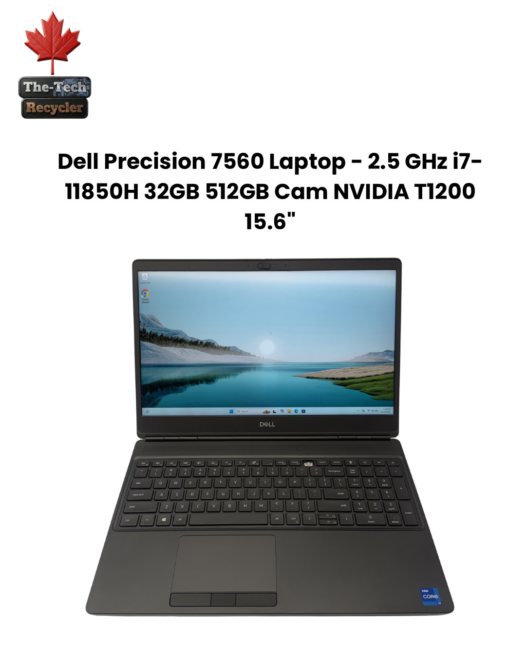 Dell Precision 7560 Laptop – 2.5 GHz i7-11850H 32GB 512GB Cam NVIDIA T1200 15.6″