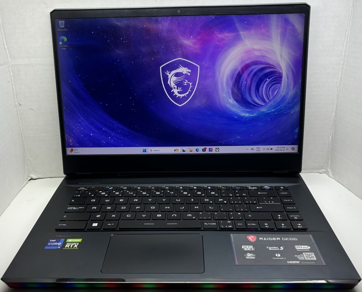 MSI Raider GE 16″ (ms-1544) Gaming Laptop w/ Charger, 16 GB RAM, AND 3 TB SSD!