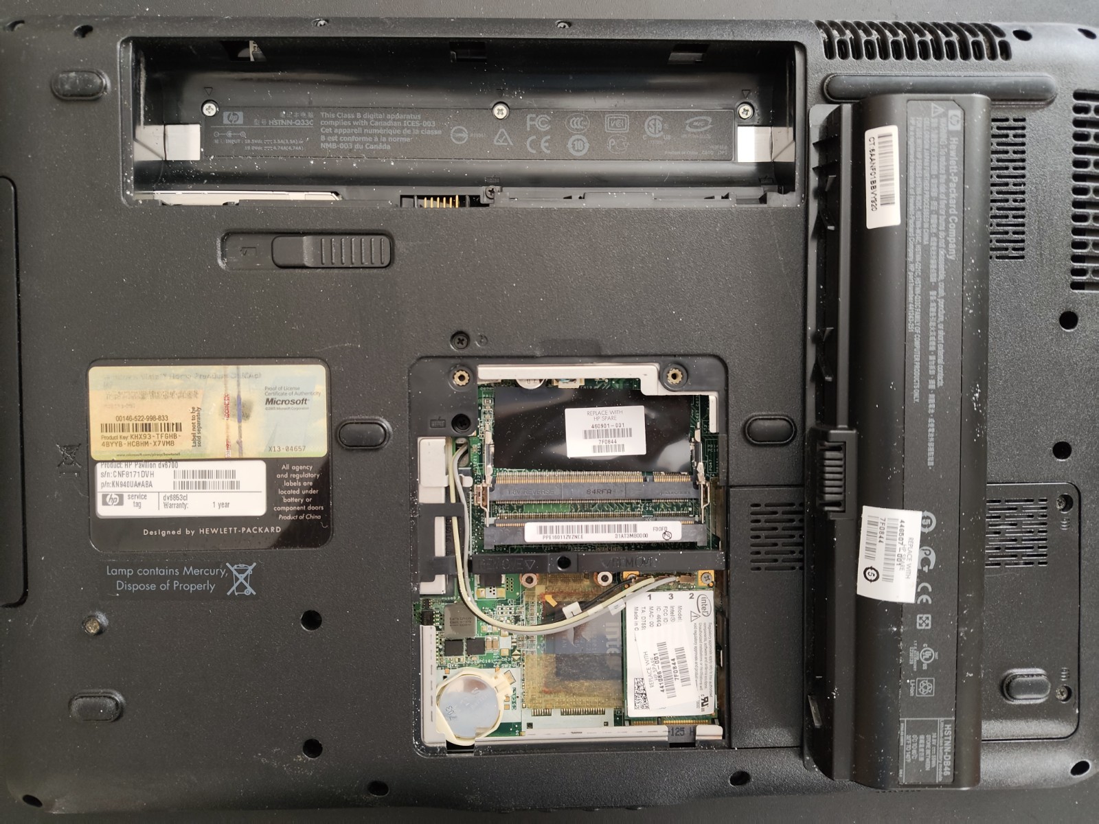 HP Pavilion DC9700 Laptop w/ HDD & OEM Charger – NO RAM. AS IS/ Tested