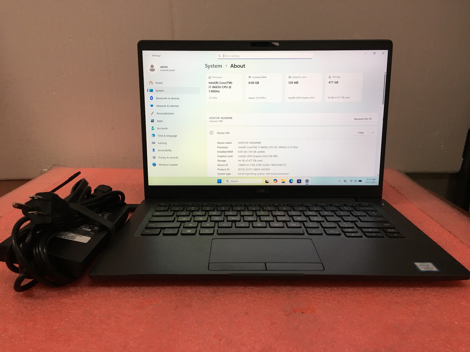 Dell Latitude 7400 14″ Intel Core i7-8665U 8GB 512GB SSD Win 11 Pro – LP48A