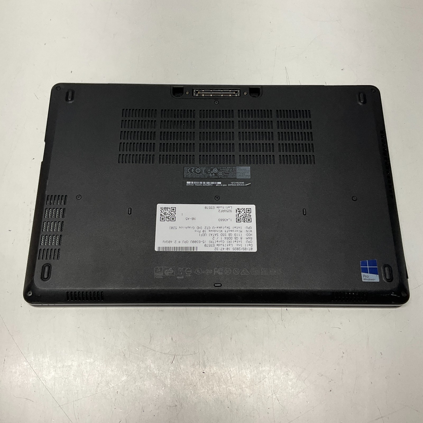 Dell Latitude E5570 Intel Core i5-6300U – 8GB Ram- 128GB SSD Windows 10 Pro