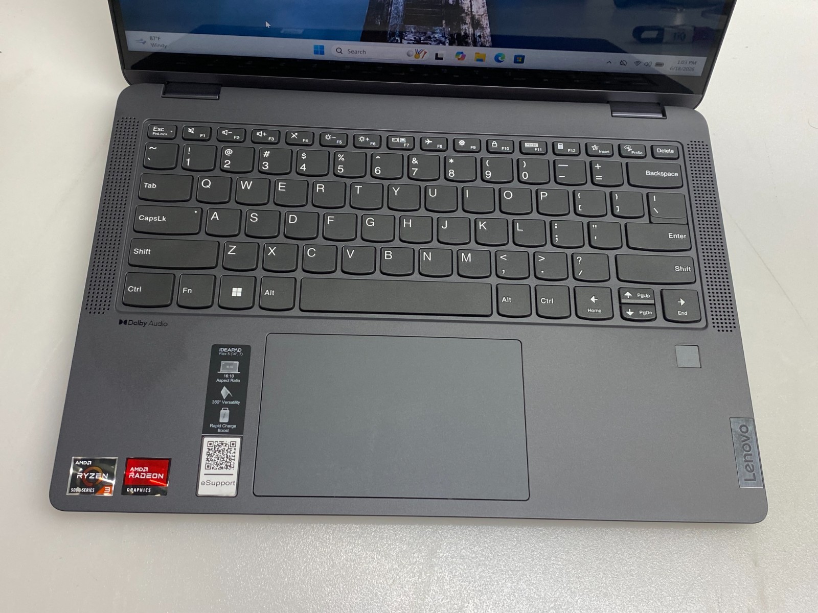 Lenovo IdeaPad Flex 5 14″ Touch Ryzen 3 2.7GHz 8GB RAM 256GB NVMe Radeon W11H