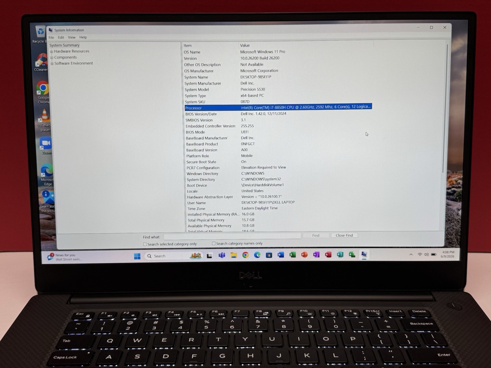Dell Precision 5530 15.6″ FHD i7-8850H 2.6Ghz 16GB RAM 1TB GB SSD P1000 Silver