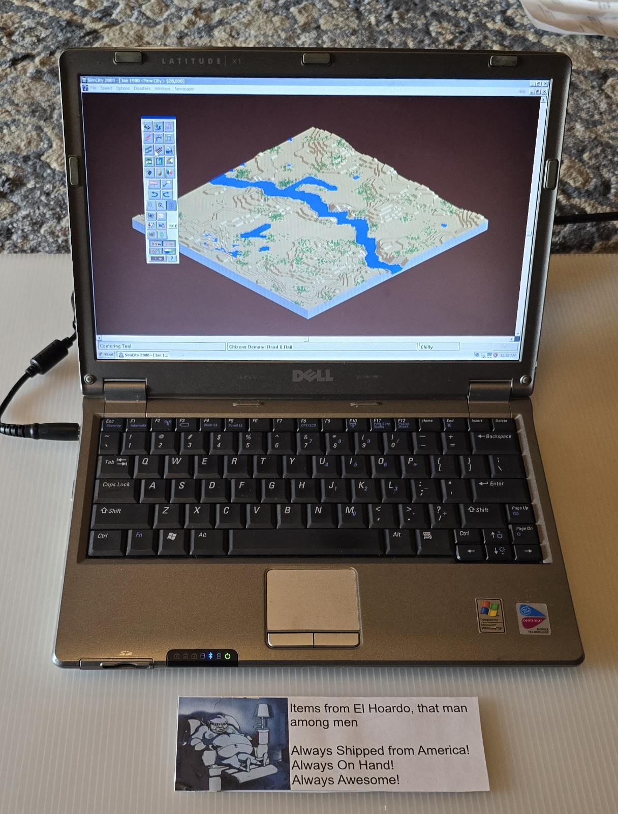 Dell Latitude X1 1.1Ghz Pentium M 1.25GB Ram 30GB HDD Windows XP Pro 32 Bit