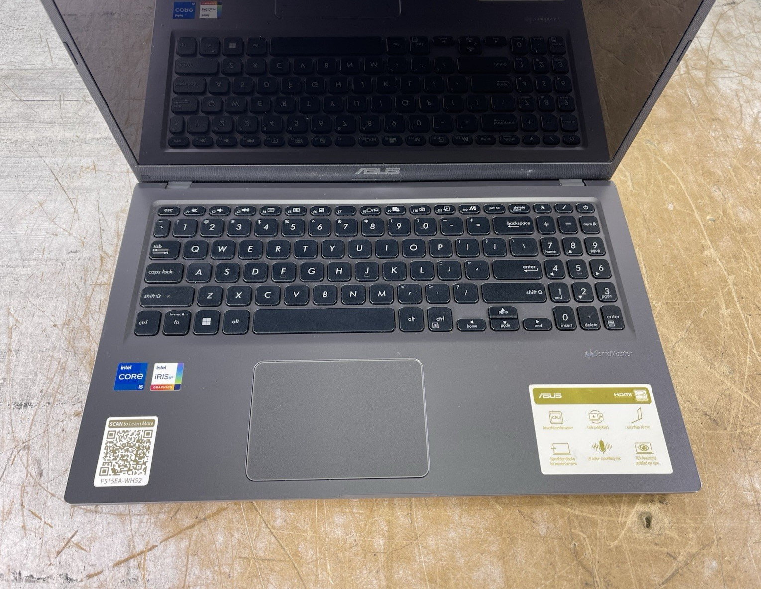 ASUS VIVOBOOK X515E i5-1135G7 @ 2.40GHz, 12GB RAM, NO HDD/OS – (FOR PARTS)