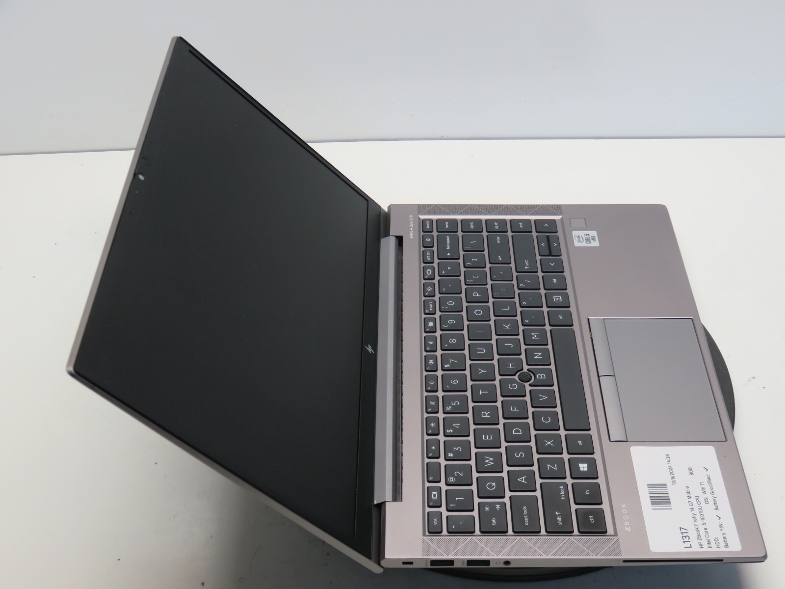 HP ZBook Firefly 14 G7 Intel Core i5-10310U CPU 1.70GHz 8GB 256GB SSD Win 11