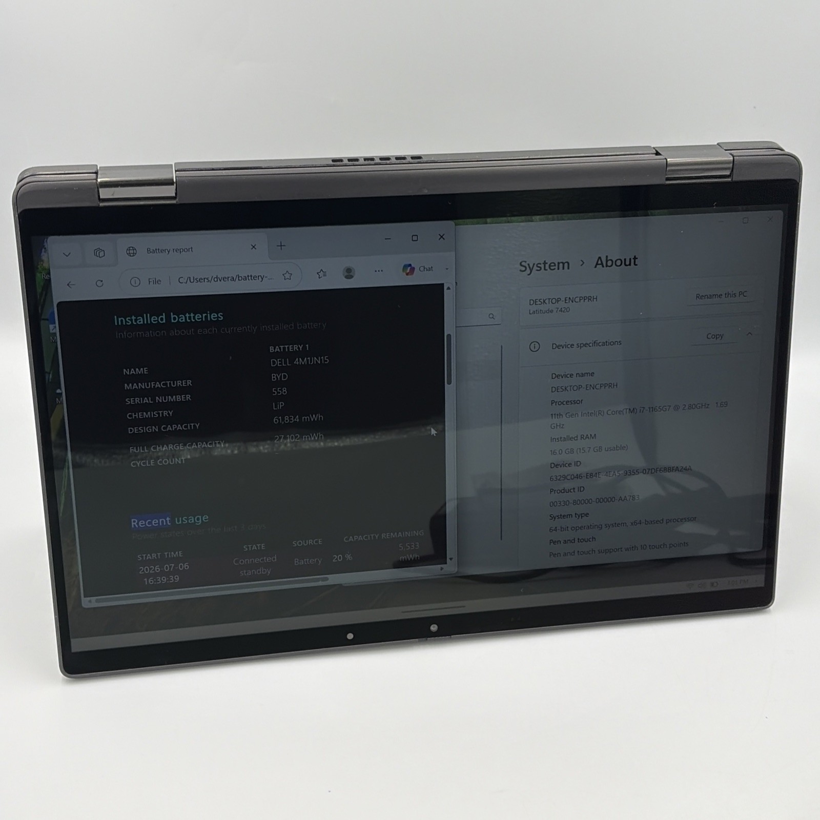 Dell Latitude 7420 14″ Touchscreen i7-1185G7 16GB 512GB SSD Very Good Con – N8G3