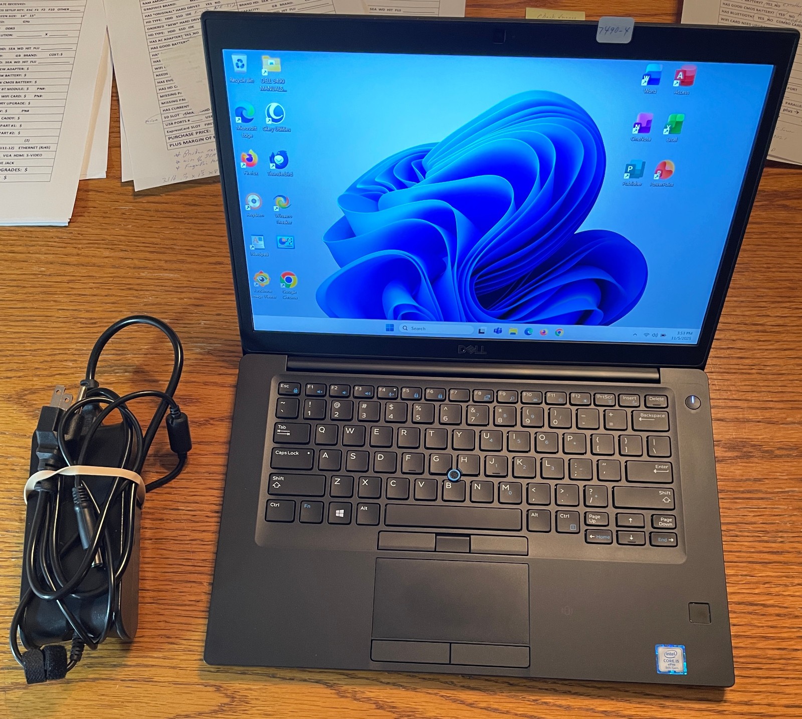 Dell 7490 14″ Laptop i5 *TOUCH* 16GB/512gb+1tb/Win11 Pro 25H2+Office 2021-4 MORE