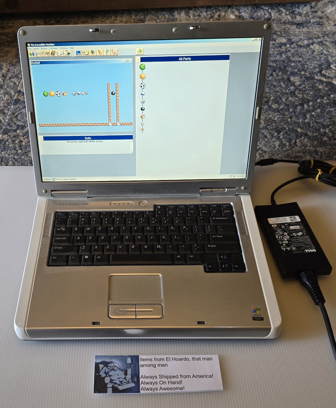 Dell Inspiron 1501 15.4″ AMD Turion 64 2.0GHz 2GB RAM 80GB HDD Radeon XP Works!