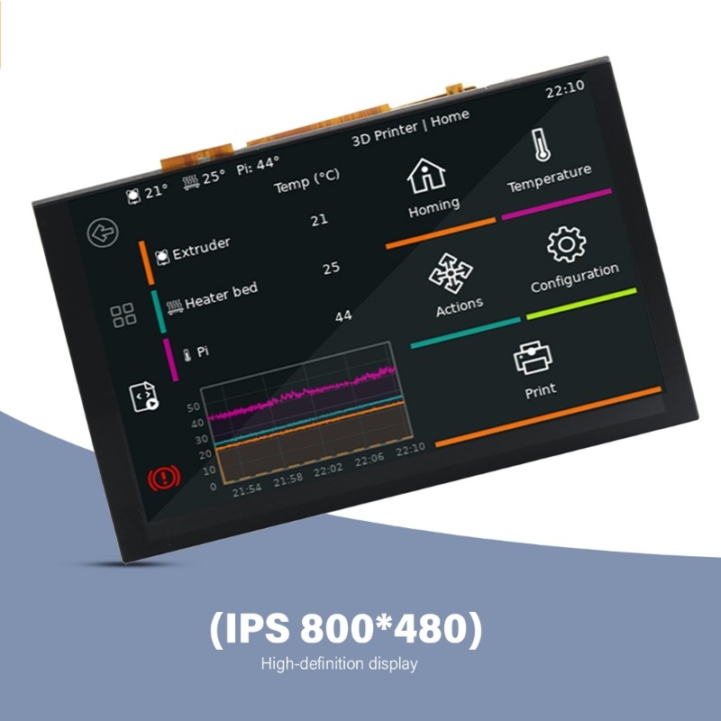 800×480 5inch for 4B/3B+/3A+/3B/2B Display with MultiTouch for