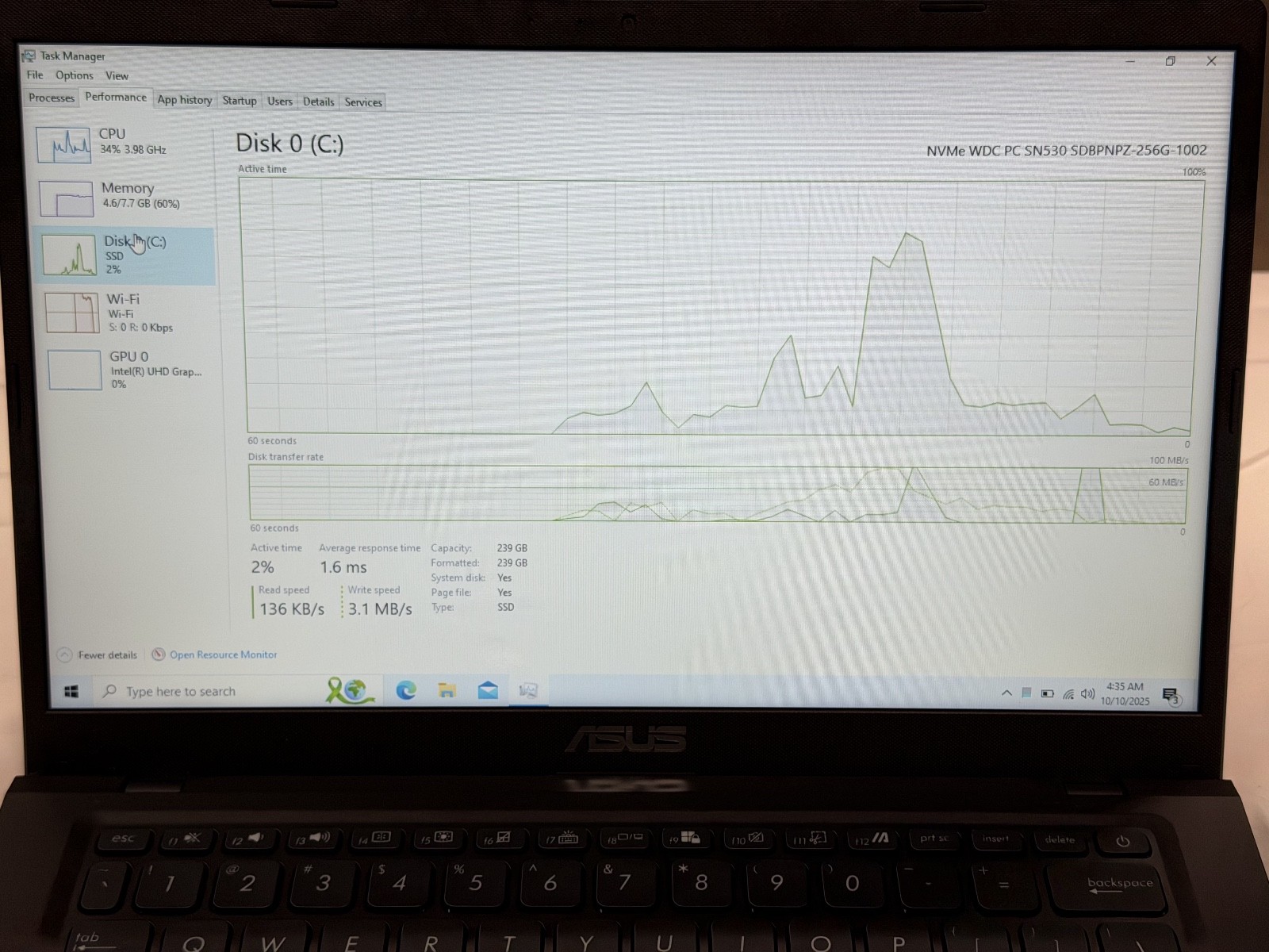 ASUS VivoBook 14″ HD i3-1115G4 3GHz Intel UHD Graphics 8GB RAM F1400EA-SB34