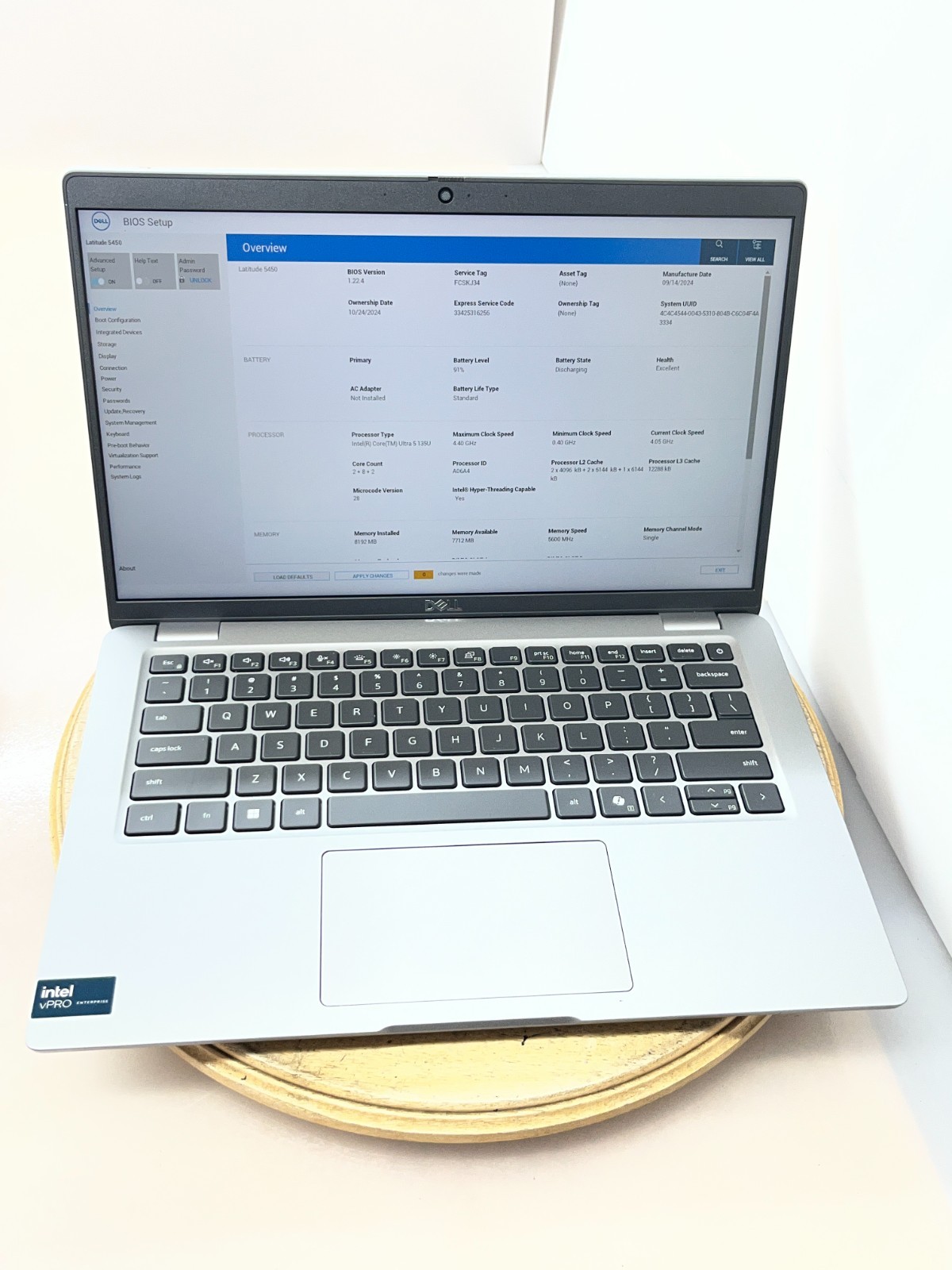DELL LATITUDE 5450 ULTRA 5-135U@4.40GHz 8GB NO SSD/OS *Check Pictures*