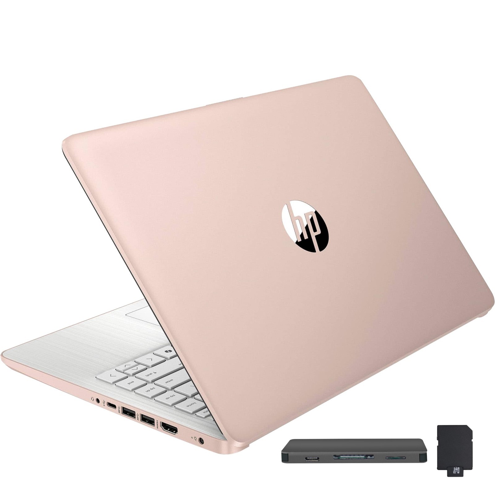 New HP 14-dq6015dx 14″ HD Laptop Intel N150 4GB 128GB Win11 Pale Rose Gold