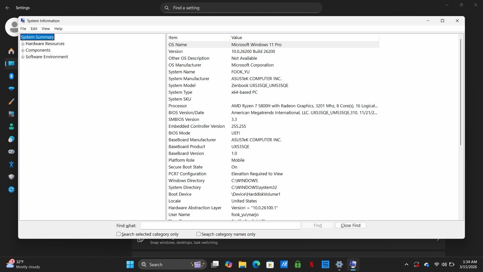 ASUS ZenBook Pro 15 OLED Laptop 15.6″ FHD Touch Display, AMD Ryzen 7 5800H CPU