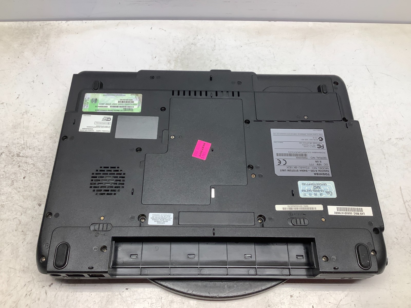 Toshiba Satellite A105-S4064 Intel Pentium M 1.86GHz 512 MB NO HDD