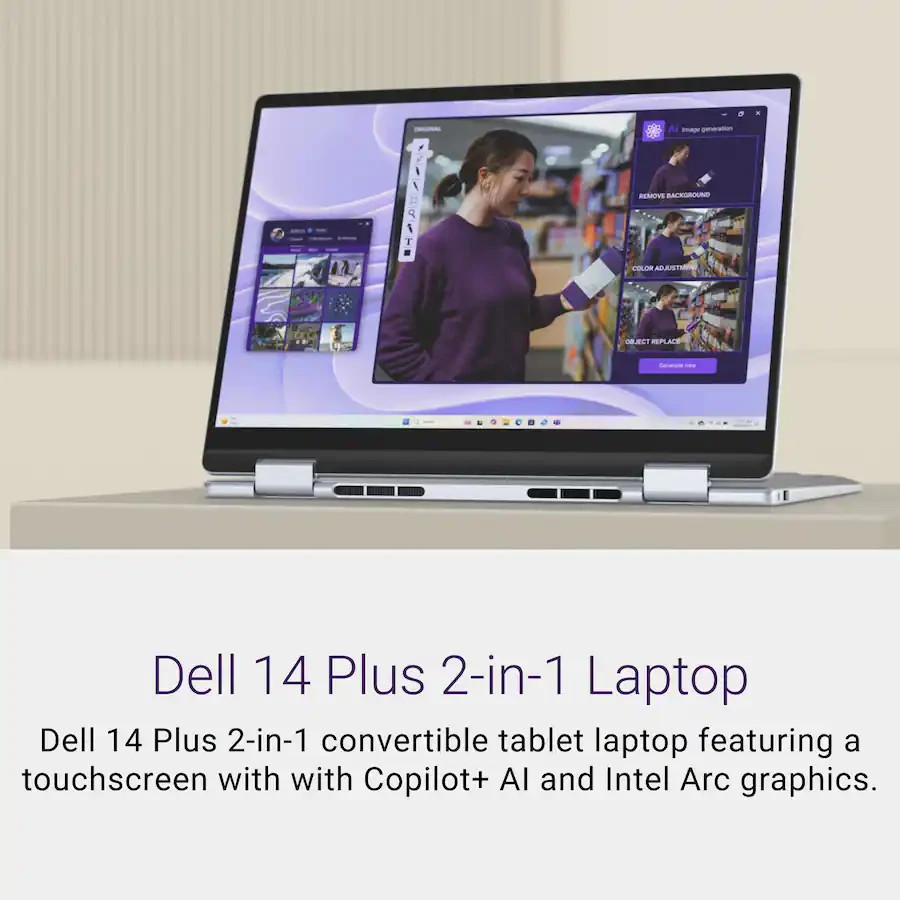 🔥 New Dell Plus 14″ 2K 2-in-1 Touch Laptop Intel Core Ultra 7 Series 2 16GB 1TB