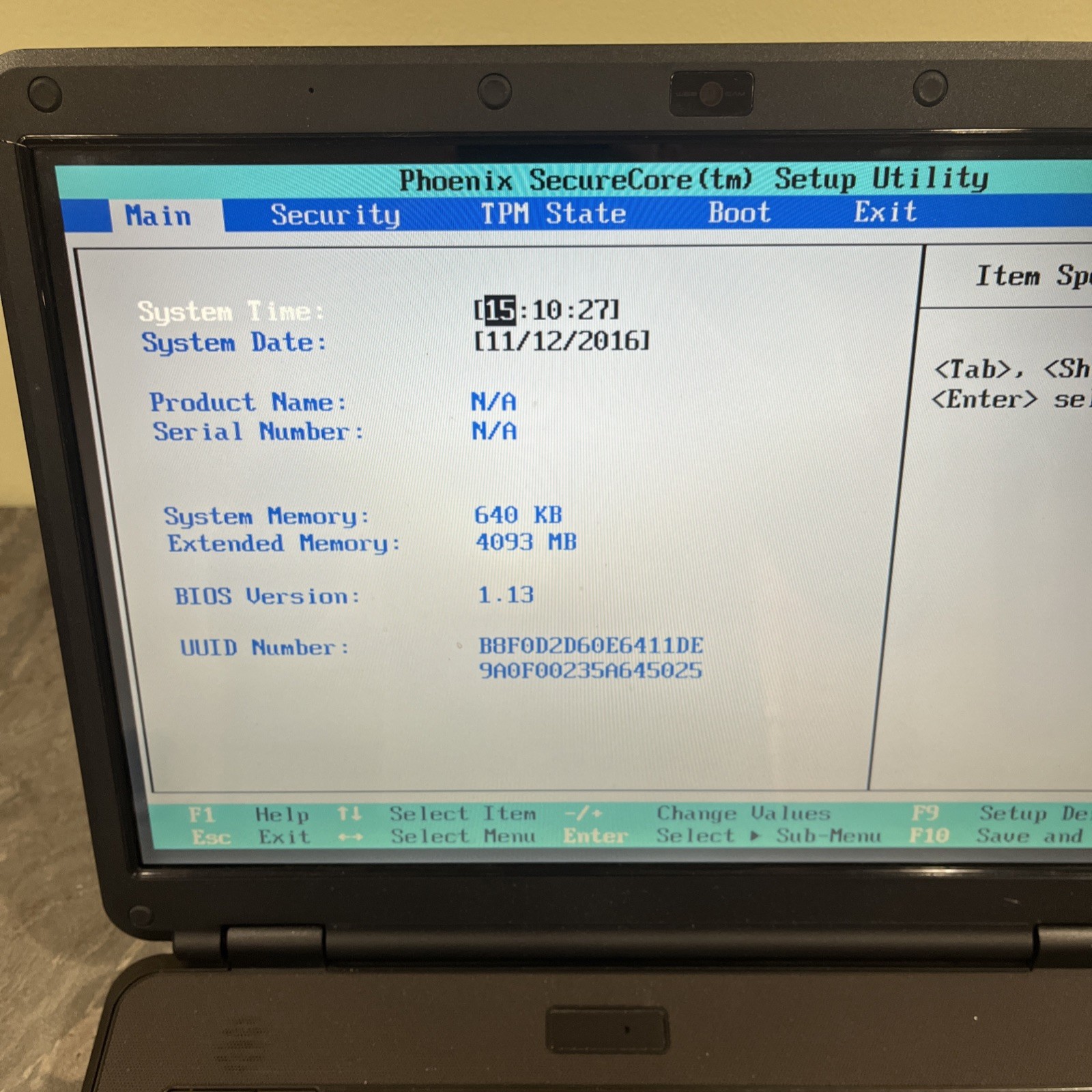 NEXLINK HL90 BOOTS TO BIOS INTEL CENTRINO 2 4GB RAM 15″ Inch Laptop No HDD