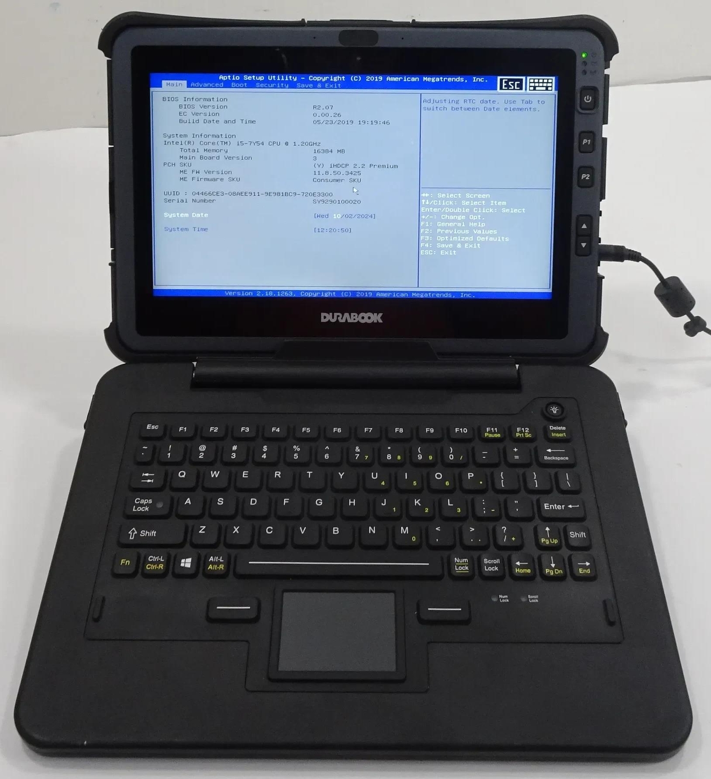 DURABOOK U11 Rugged 11.6″ Core i5-7Y54 1.20GHz 16GB No SSD Touch