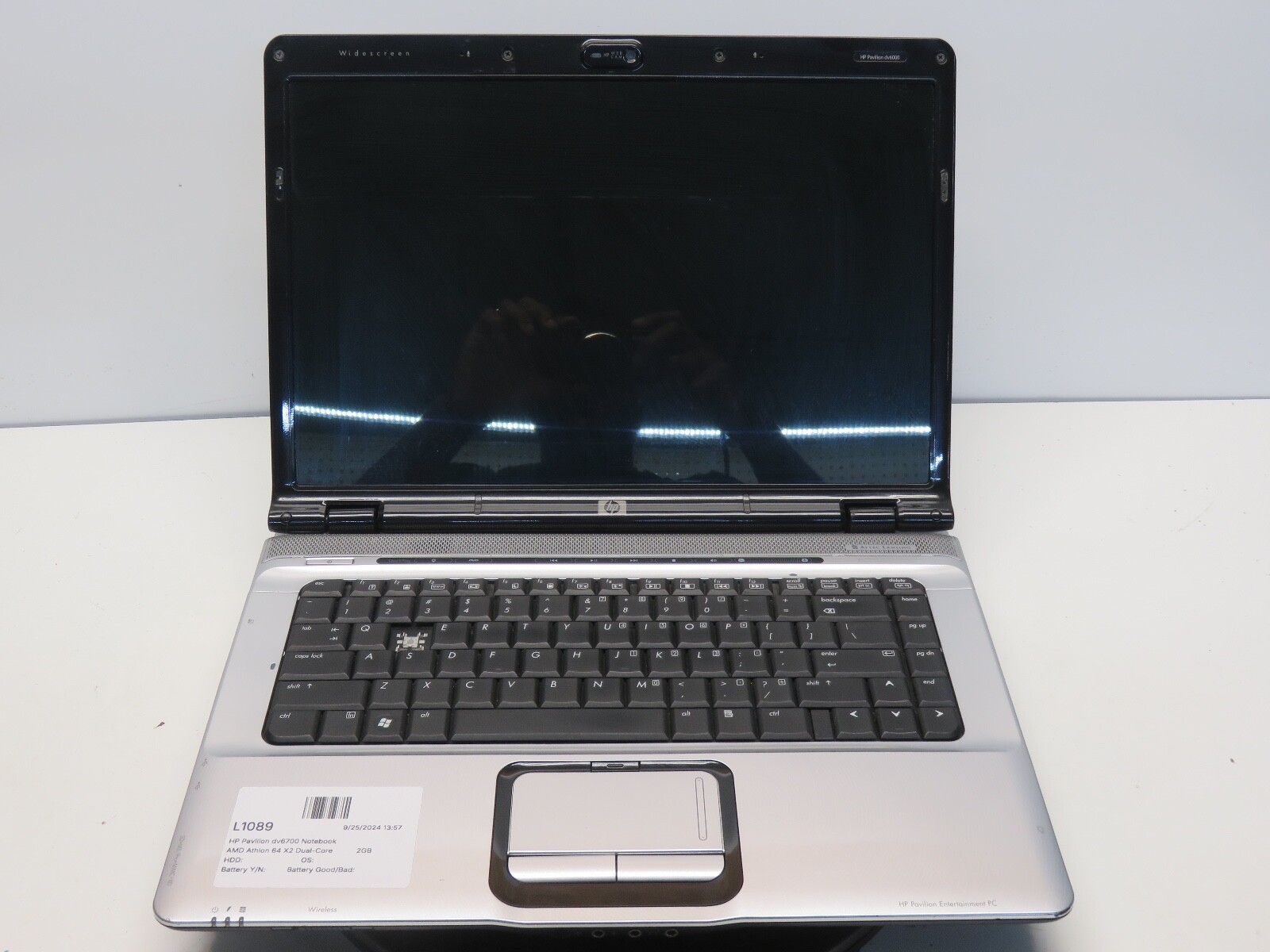 HP Pavilion dv6700 DV6707US AMD Athlon 64 X2 TK-57 1900MHz 2GB NO HDD No Batt