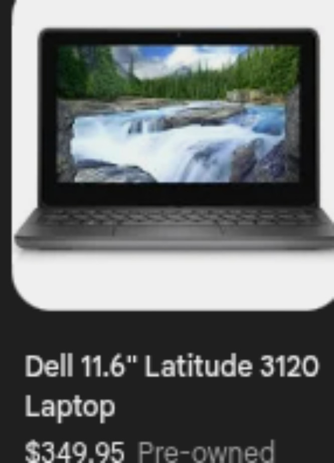 NEW DELL 3120 LATITUDE LAPTOP WINDOWS 11. ORIG $369. NOW AVG $329 ONLY $179
