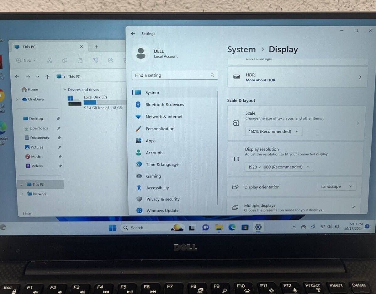 Dell XPS 13 9360 13″ FHD Intel Core i3-7100U 2.4GHz 4GB Ram 128GB SSD BT Win11