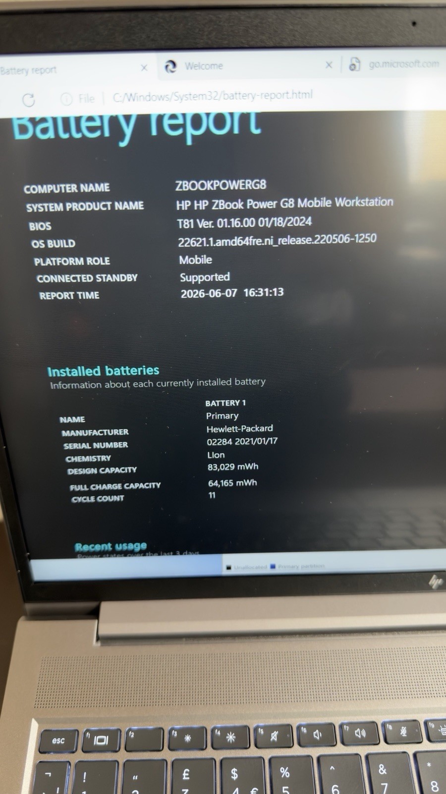 HP ZBook Power 15 G8 i9‑11950H 16GB 512GB SSD RTX A2000 (Prototype)