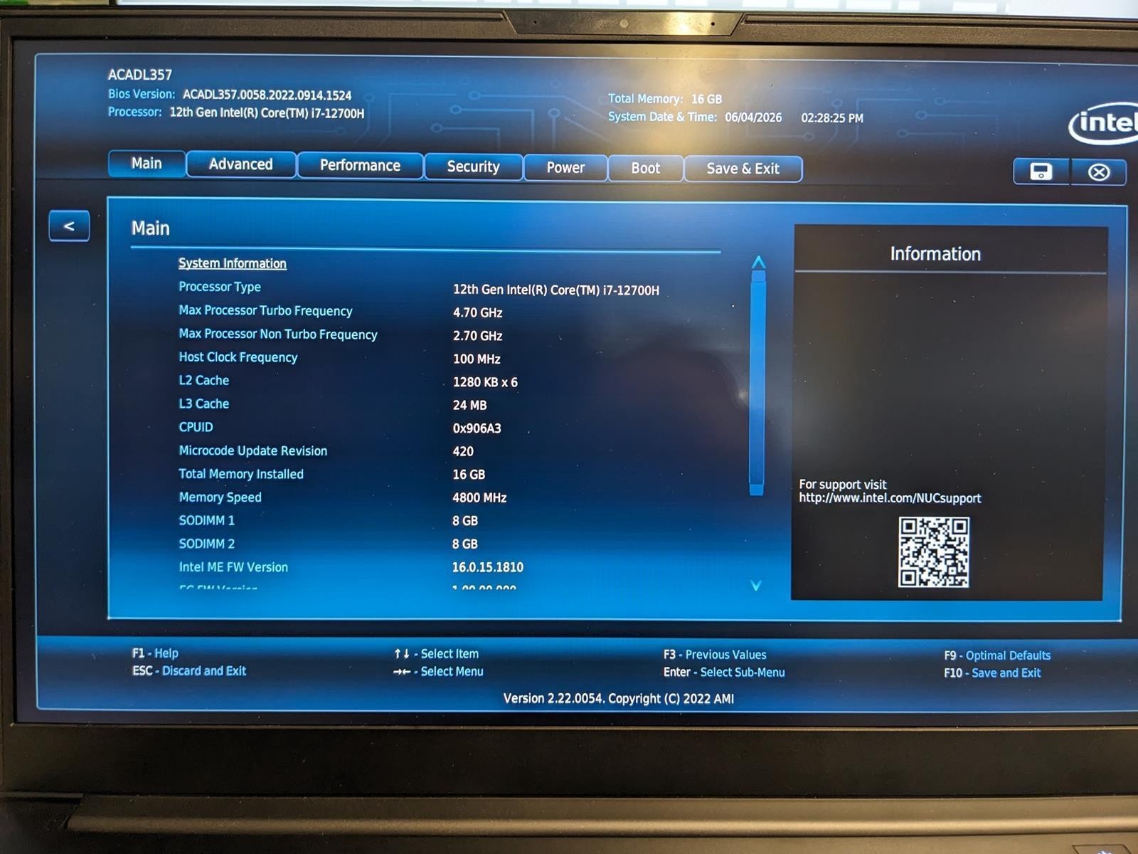 INTEL NUC X15 I7-12700H @ 1.70GHz, 16GB RAM, NO HDD/OS – (FOR PARTS)