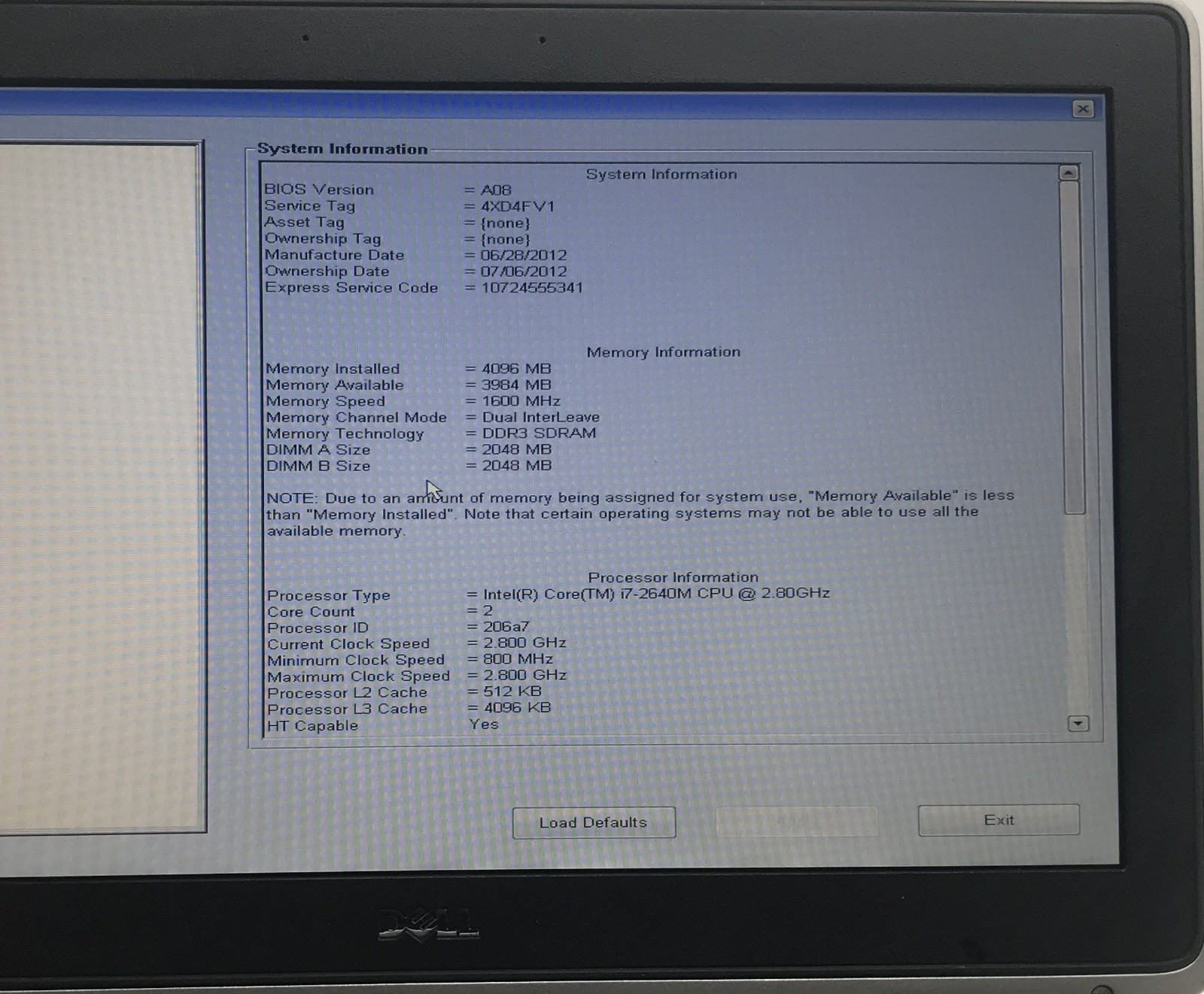 LOT-3 DELL LATITUDE E6320 i5 3rd GEN,i7 2nd GEN 4GB RAM NO HDD/HDD CADDY/OS*READ
