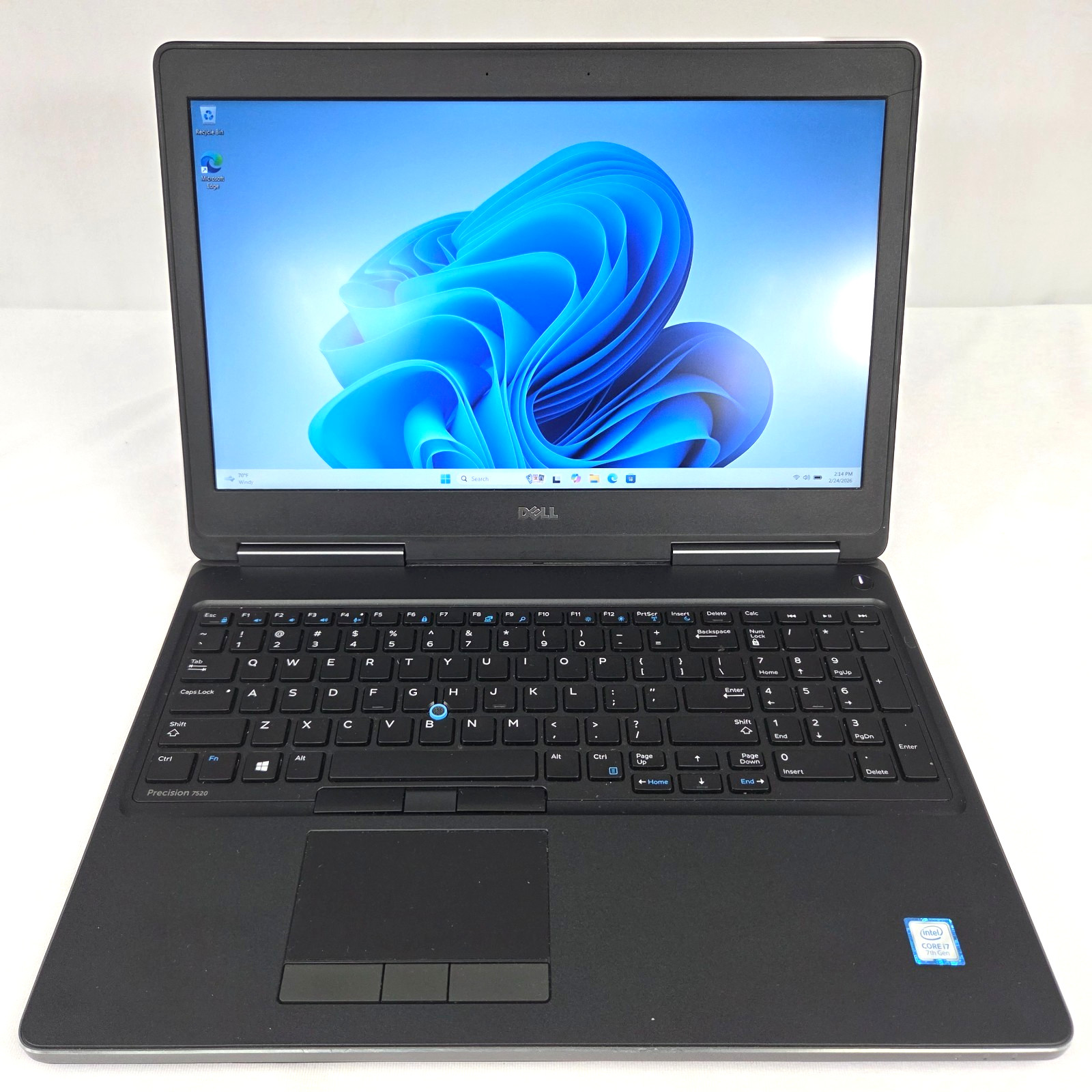 Dell Precision 7520 Workstation Laptop i7‑7820HQ 16GB 256GB SSD 4‑Core Win11
