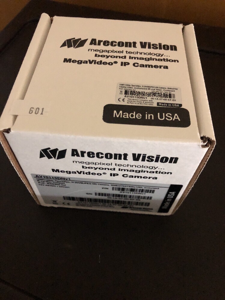 AV10115DNv1 Compact IP Camera 10 Megapixel/1080p, + 8mm Lens