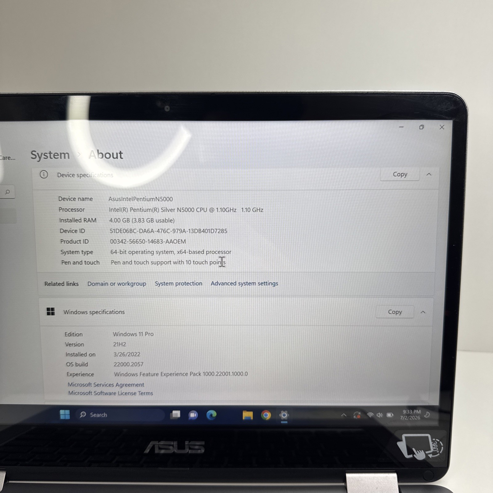 ASUS VivoBook Flip 14 TP401M 14″ Touch Screen Fold Laptop Win 11 Pro 64 GB SSD