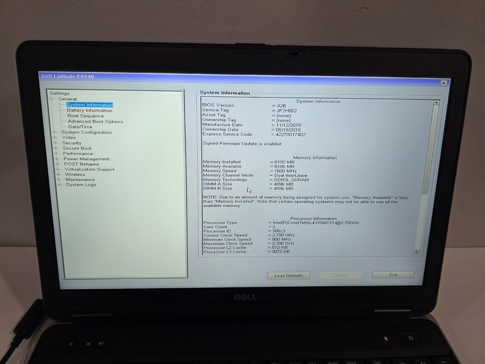 Dell Latitude E6540 Intel i5-4310M 8GB 320GB HDD Bluetooth Comfort KB / RF Tech