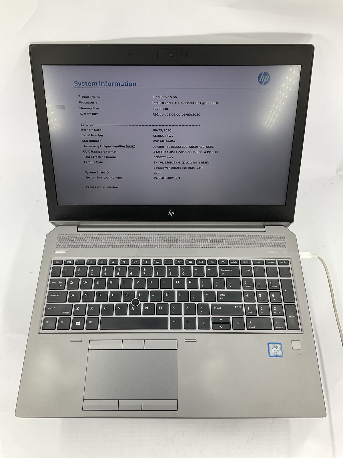 HP Zbook 15 G6 15.6″ Core i7-9850H 512GB 32GB B Win 11 Pro T1000