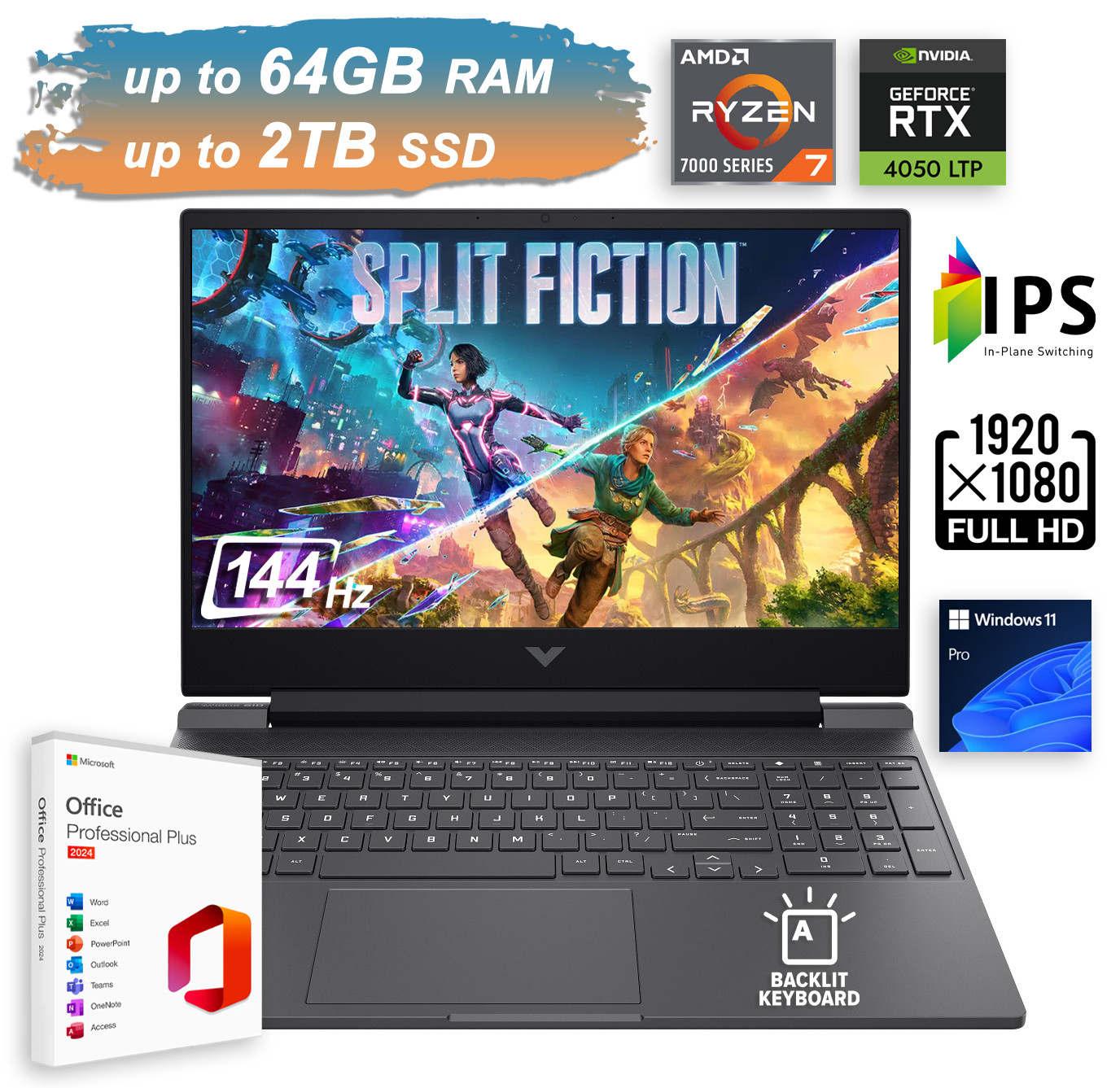 2026 HP Victus Gaming Laptop 15.6″ Ryzen 7 NVIDIA RTX 4050 Upto 64GB RAM 2TB SSD