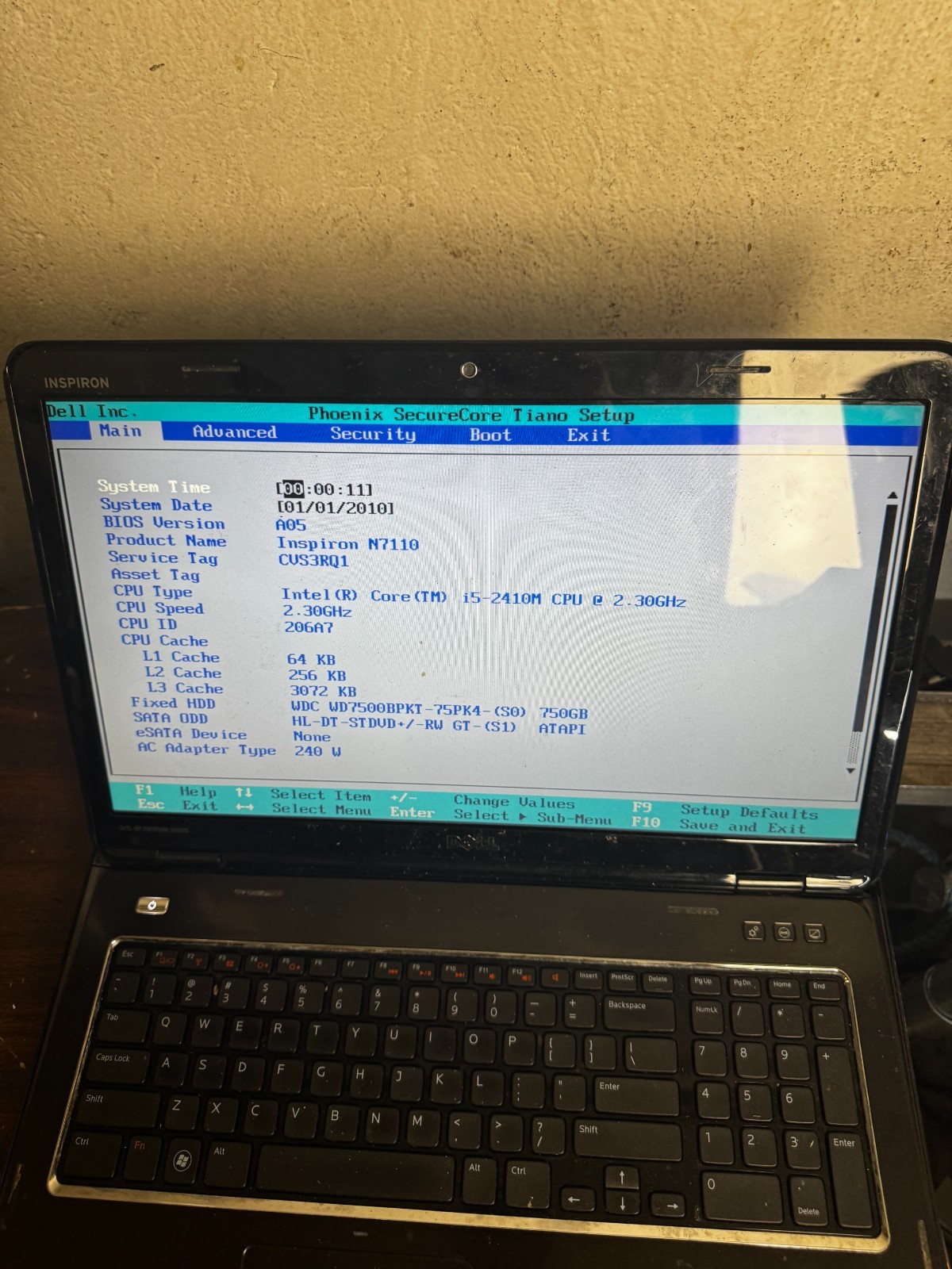 Dell Inspiron N7110 Intel Core i5-2410M Laptop #6447