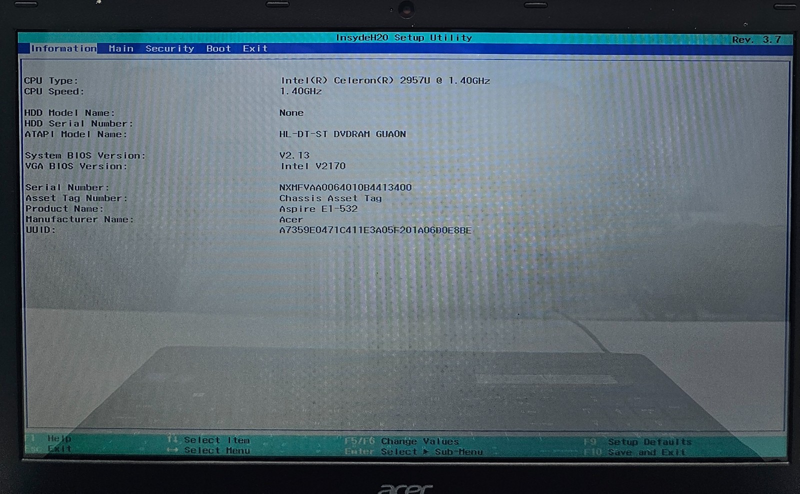 Acer Aspire E1-532-2616 15.6″ Laptop Intel Celeron 2957U 4GB Ram NO HD/OS (FL)