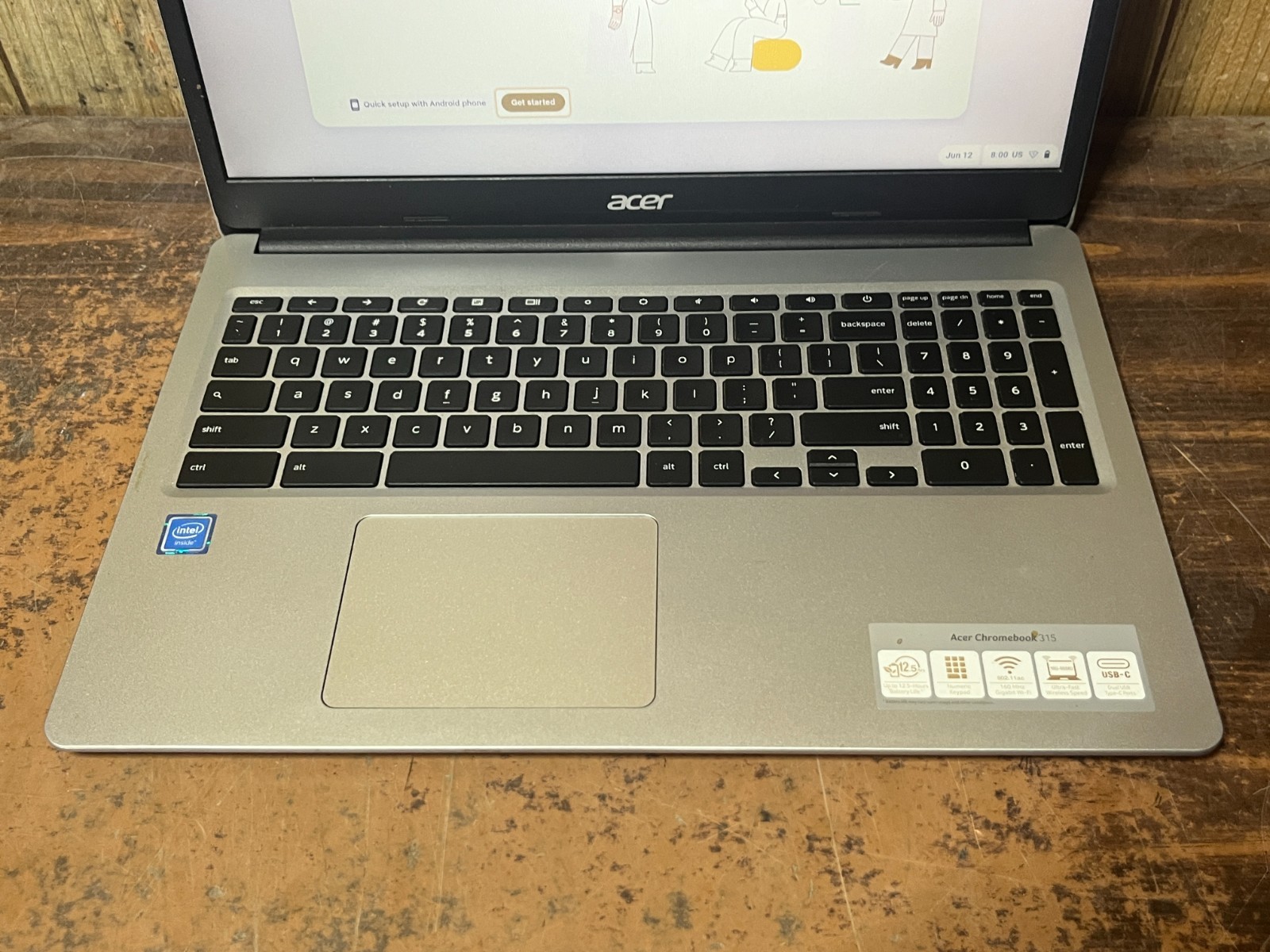Ace Chromebook 315 15.6″ HD Display Intel Celeron N4020 4GB LPDDR4 64GB eMMc