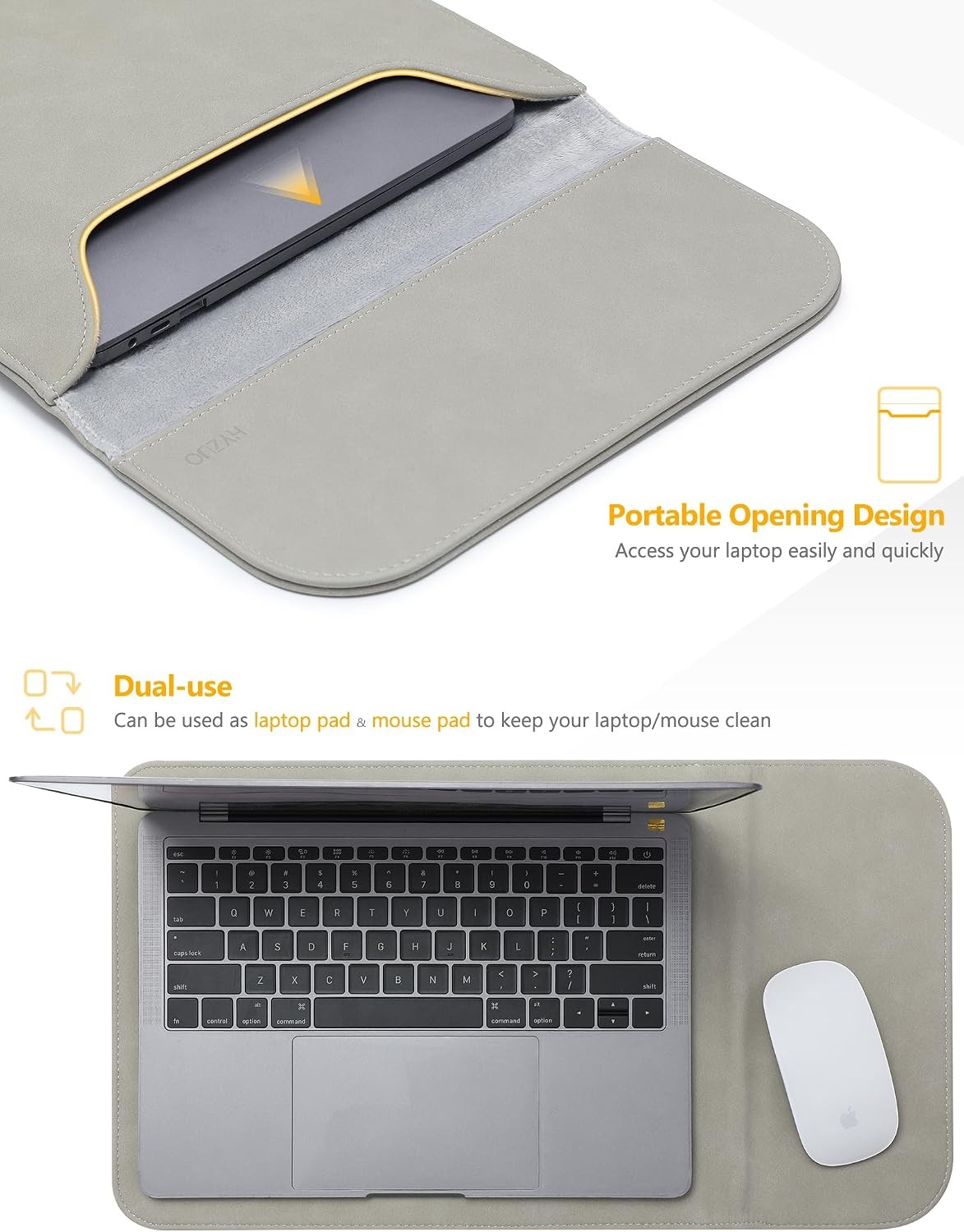13.3″ MacBook Air/Pro, MacBook Pro 14 M5/M4/M3/M2/M1 Pro/Max Sleeve Case, Light