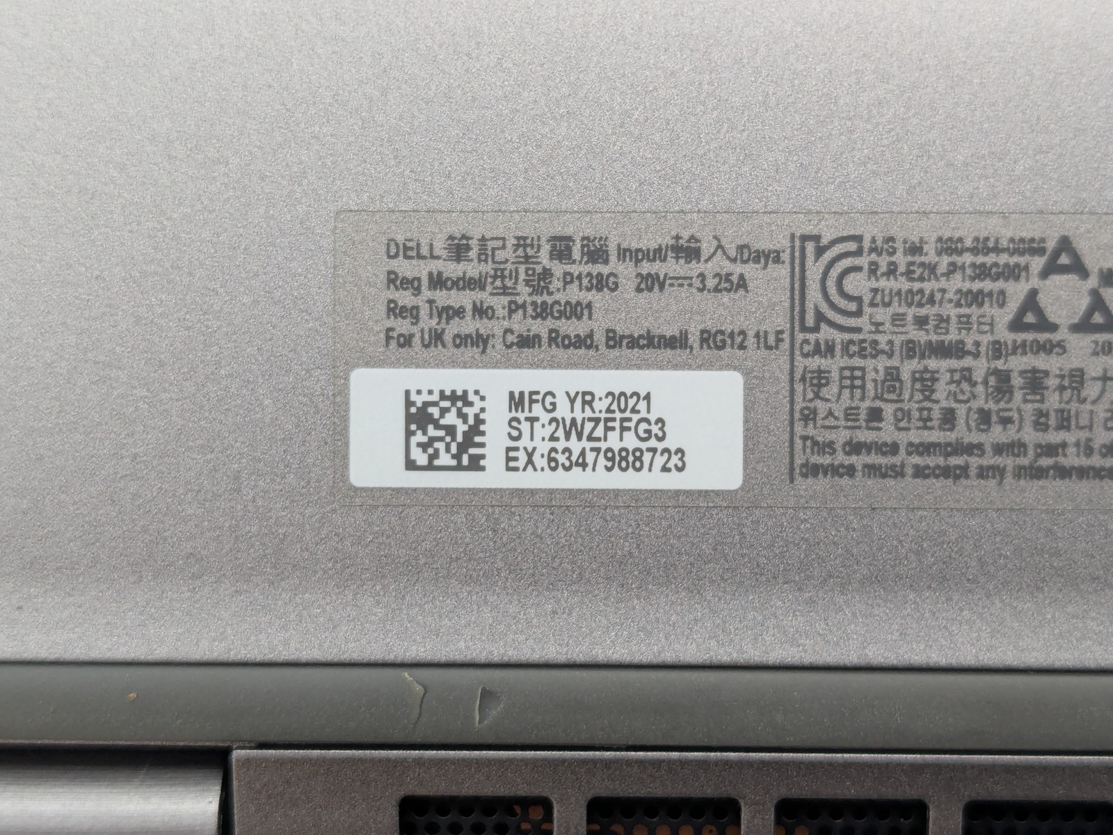 Dell Latitude 5320 13″ FHD I5-1135G7 8GB Webcam Motherboard Palmrest *READ*