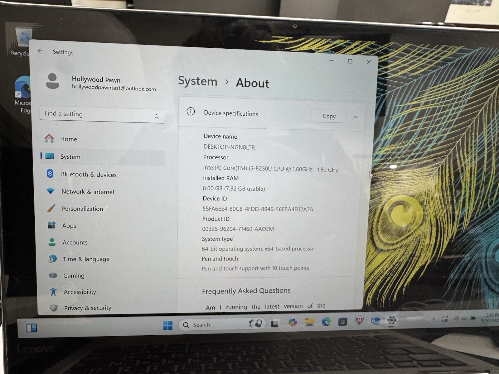 Lenovo Yoga 720-13IKB – 13.3″ Touchscreen Laptop – Intel Core i5-8250U